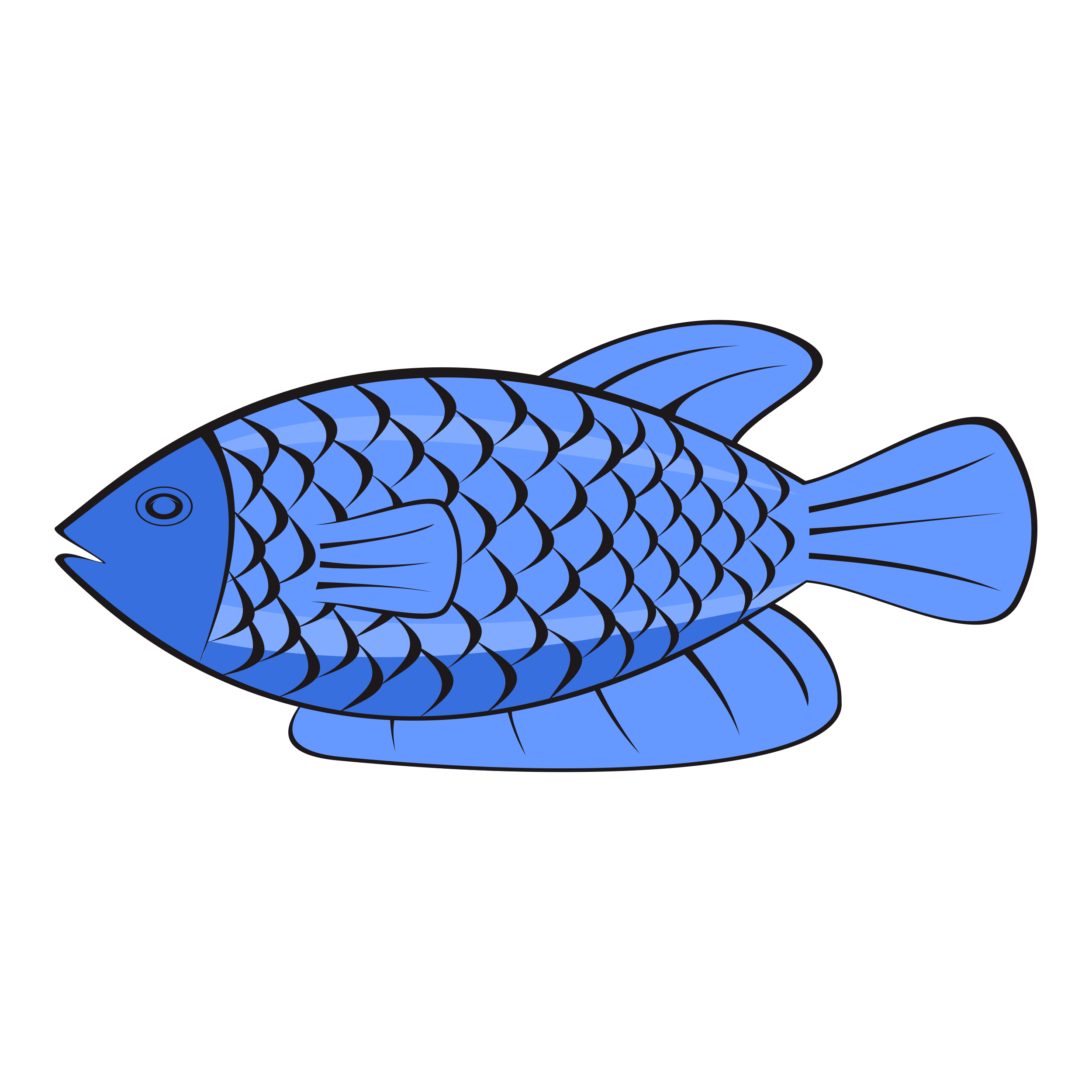 vecteezy blue fish vector illustration 12225095